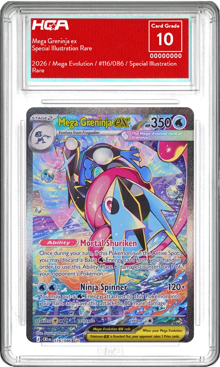HGA slab: Mega Greninja ex, graded 10