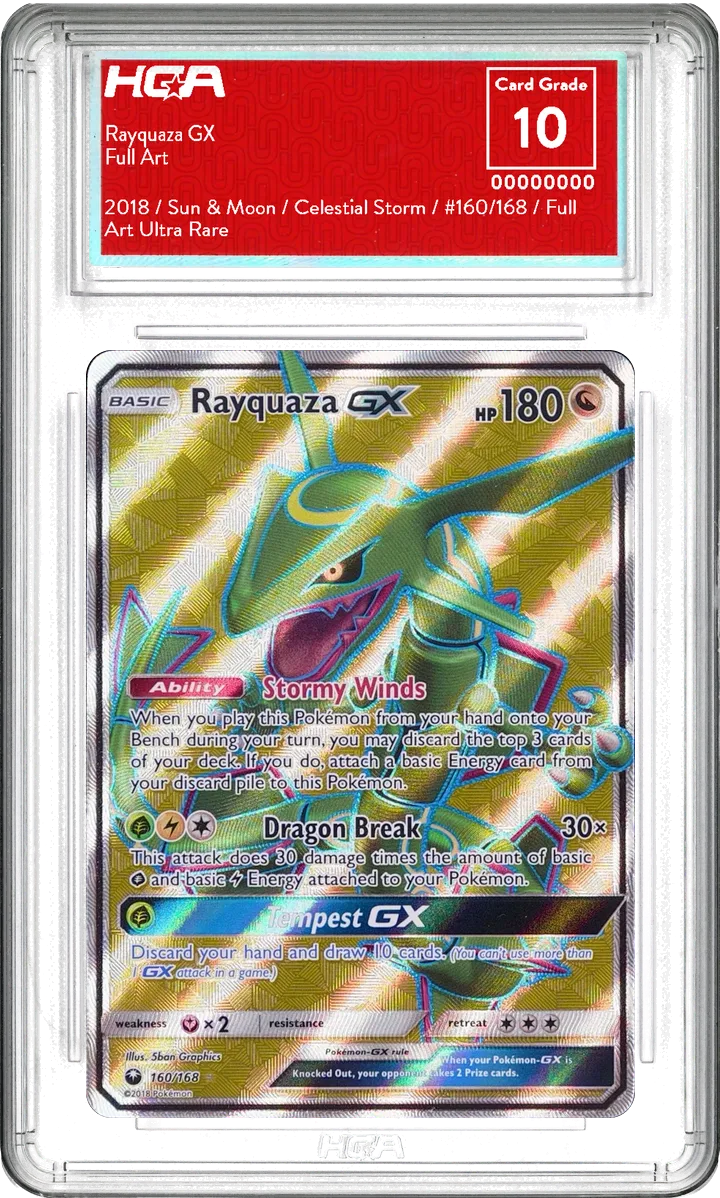 HGA slab: Rayquaza GX, graded 10